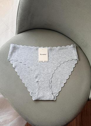 Трусики сліпи сірі безшовні бавовняні посадка вище середньої