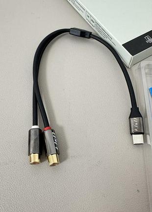 Аудиокабель j&d usb type-c → 2×rca 5