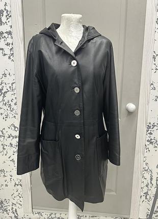 Куртка с капюшоном кожа м