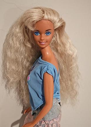 Очень красивая мыла, винтаж барби 80х, волосы мягкие с родным гофре, mattel