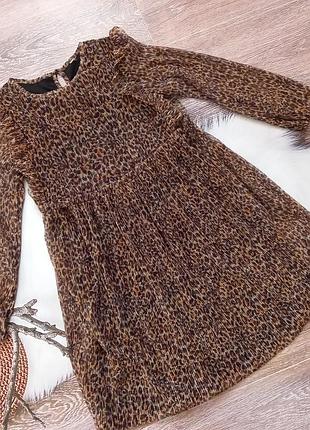 Платье с леопардовым принтом