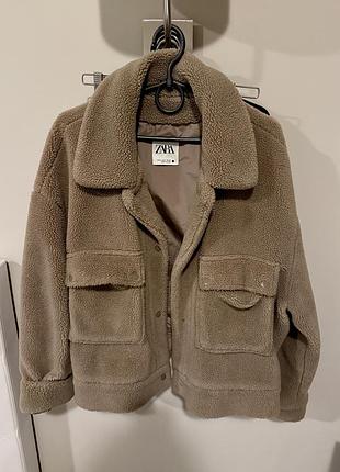 Бомбер куртка zara teddy