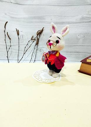 Белый кролик, ручная работа 8