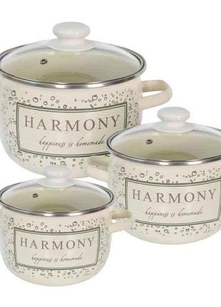 Набор посуды 3 предм. i6928 гармония (молочная) тм idilia