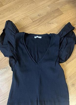 Топ в рубчик зара