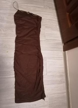 Платье миди на одно плечо