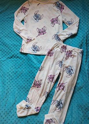 Пижама велюровая стёжка 140 /146 размер