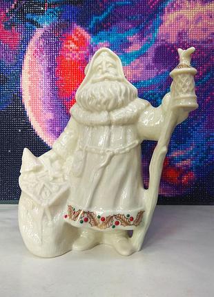 Фарфоровая статуэтка lenox china jewels woodland santa в 1994 году, сша, винтаж
