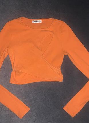 Топ з вирізом на довгий рукав