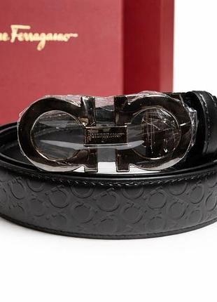 Salvatore ferragamo шкіряний ремінь з фірмовою пряжкою