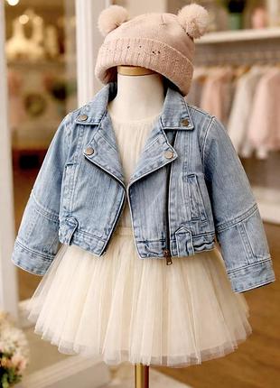 Джинсова байкерська джинсовка косуха авіатор cherokee denim.