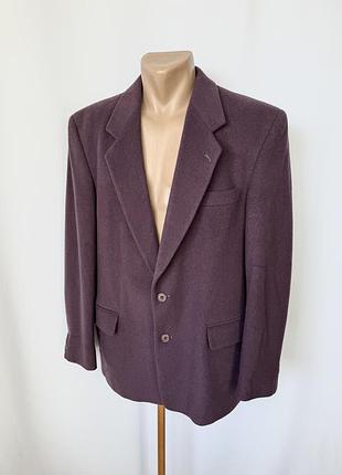Винтаж фиолетовый пиджак шерсть бленд ретро 90е 40r классический джокер