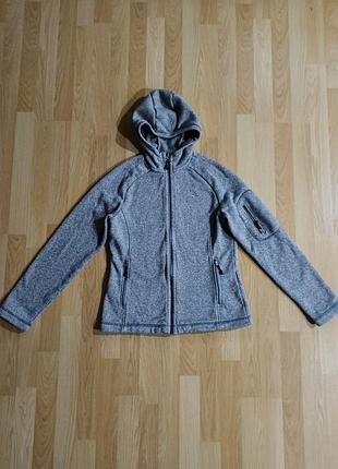 Худи, спортивная флисовая кофта на замке, женская толстовка с капюшоном jack wolfskin