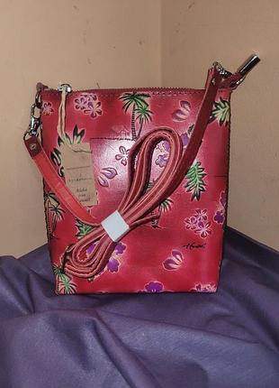 Кожаная сумка кросс-боди hawaii (handmade) – натуральная кожа