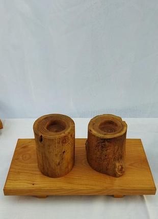 Свечанок деревянный из массива дерева
