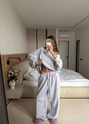 Жіночий спортивний повсякденний трикотажний костюм двійка штани та кофта