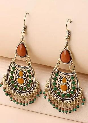 Нові сережки в етно стилі.