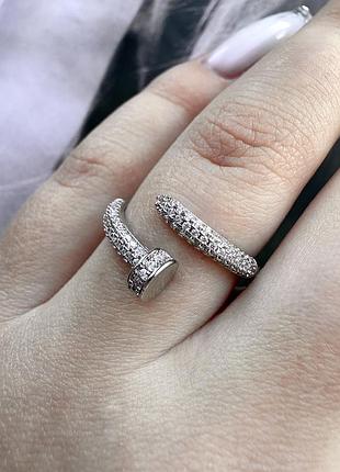 Каблучка cartier цвях з камінцями