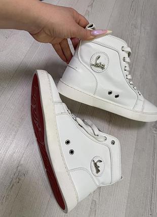 Christian louboutin men’s louis flat white sneakers size 43