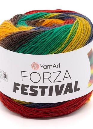 Носочная пряжа yarnart forza festival, 2912