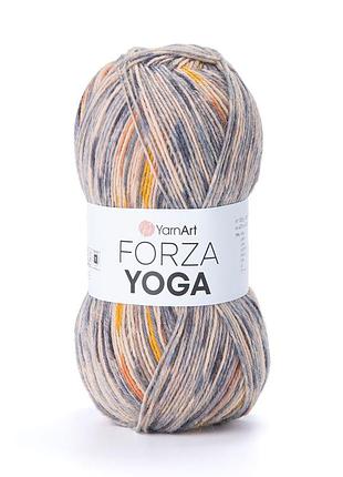 Носочная пряжа yarnart forza yoga, 2508
