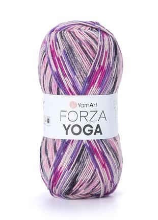 Носочная пряжа yarnart forza yoga, 2505