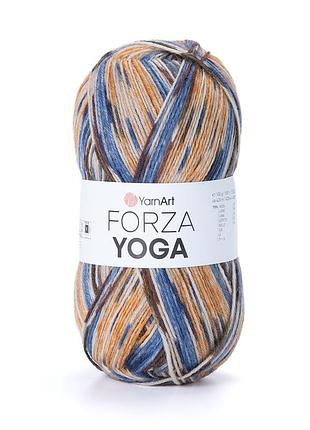 Носочная пряжа yarnart forza yoga, 2506