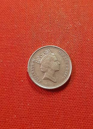 Великобритания 5 пенсов 1995г. елизавета ii