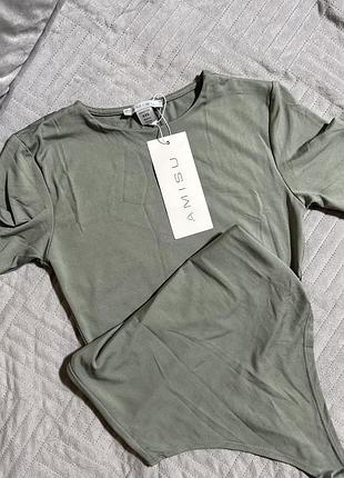 Новий боді з біркою, в темно-зеленому відтінку, new yorker, розмір xxs