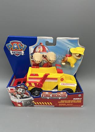 Игровой набор paw patrol большой спасательный автомобиль с водителем кремез пожарная спасательная миссия