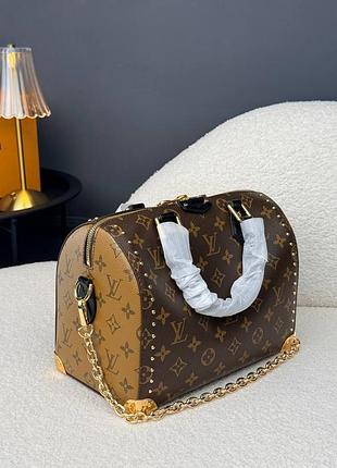 Сумка преміум trunk 26 monogram canvas with studs and chain