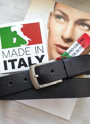 Итальянский кожаный ремень black