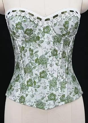 Утягуючий корсет з кісточками мереживний на зав’язках топ корсетний новий з мереживом вечірній шовковий чорний білий вінтажний
