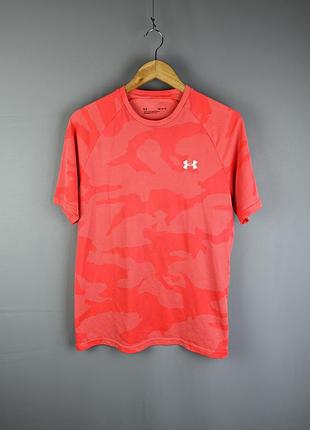 Футболка чоловіча under armour рожева майка андер армор фітнес спортивна бігова тренувальна