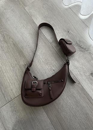 Нова коричнева сумка через плече steve madden
