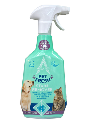 Засіб для видалення плям і запахів від тварин astonish pet fresh stain remover, 750 мл