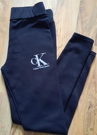Лосины леггинсы женские черные, calvin klein размер s-m