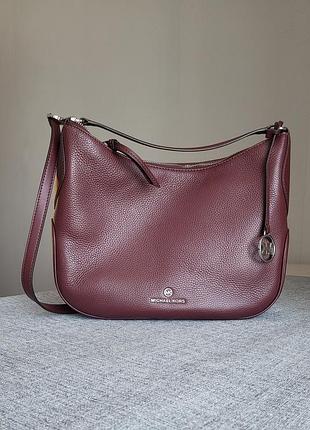 Сумка жіноча  michael kors kelsey 31х23х7.5 burgundy  бордо марсал