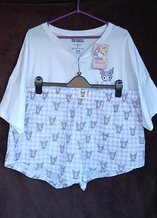 Костюм женский домашний с шортами hello kitty and friends,  xl,eur 46-48,  батл