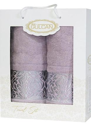Набор полотенец gulcan cotton 2шт gulcan cotton 50х90/70х140 сиреневый, 3225_ornament_2ka_leylak