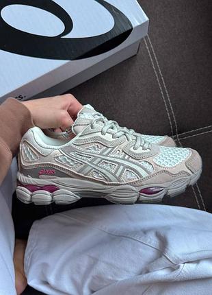 😍 женские кроссовки asics gel nyc beige/brown
