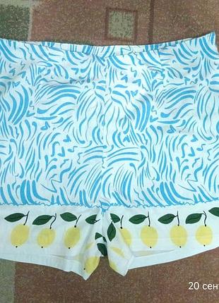 Легкие шорты, яркий принт, размер хl - 20 -52