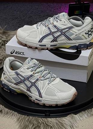 Кроссовки мужские asics gel kahana 8 бежевые демисезонные весна-лето-осень кожа текстиль размер 41-45 новые 7128-1