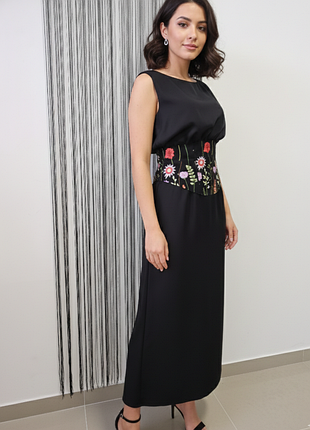 Блуза шовкова чорна власного бренду rozkishna