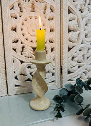 Вінтажний декоративний свічник в африканському стилі, 50-60-ті р