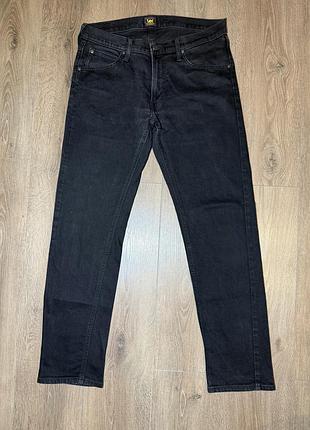 Черные мужские джинсы lee, модель daren zip fly, размер w33 l32