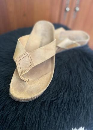 Чоловічі шкіряні  шльопанці-в'єтнамки