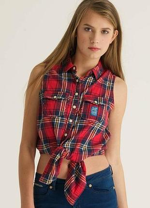 Байковая рубашка без рукавов