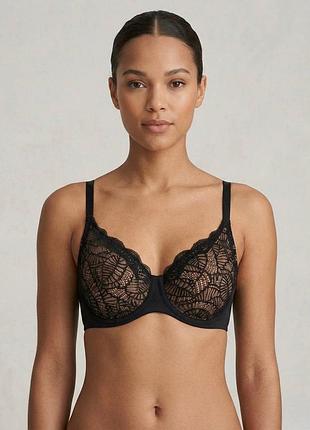 00051 черный сетевой бюстгальтер 34а / 75а