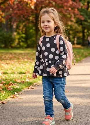 Свитшот реглан туника на девочку в горошек next 4-5 лет